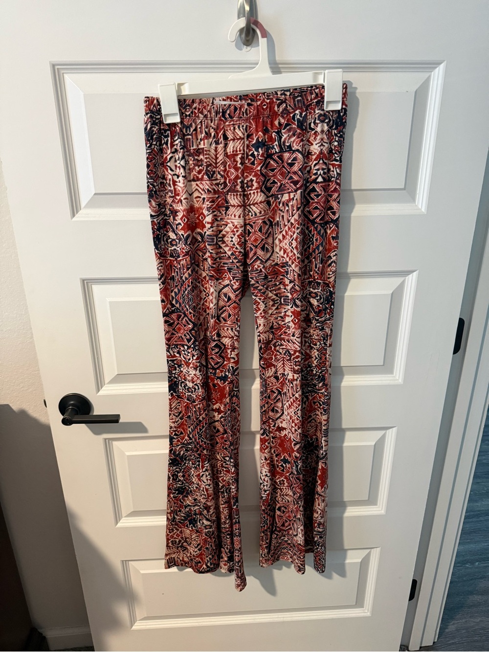 Tribal Print Palazzo Pants in Rust & Black